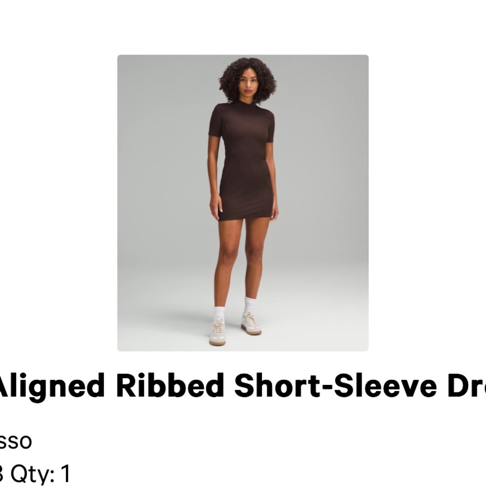 lululemon athletica Brown Ribbed Mini Dress